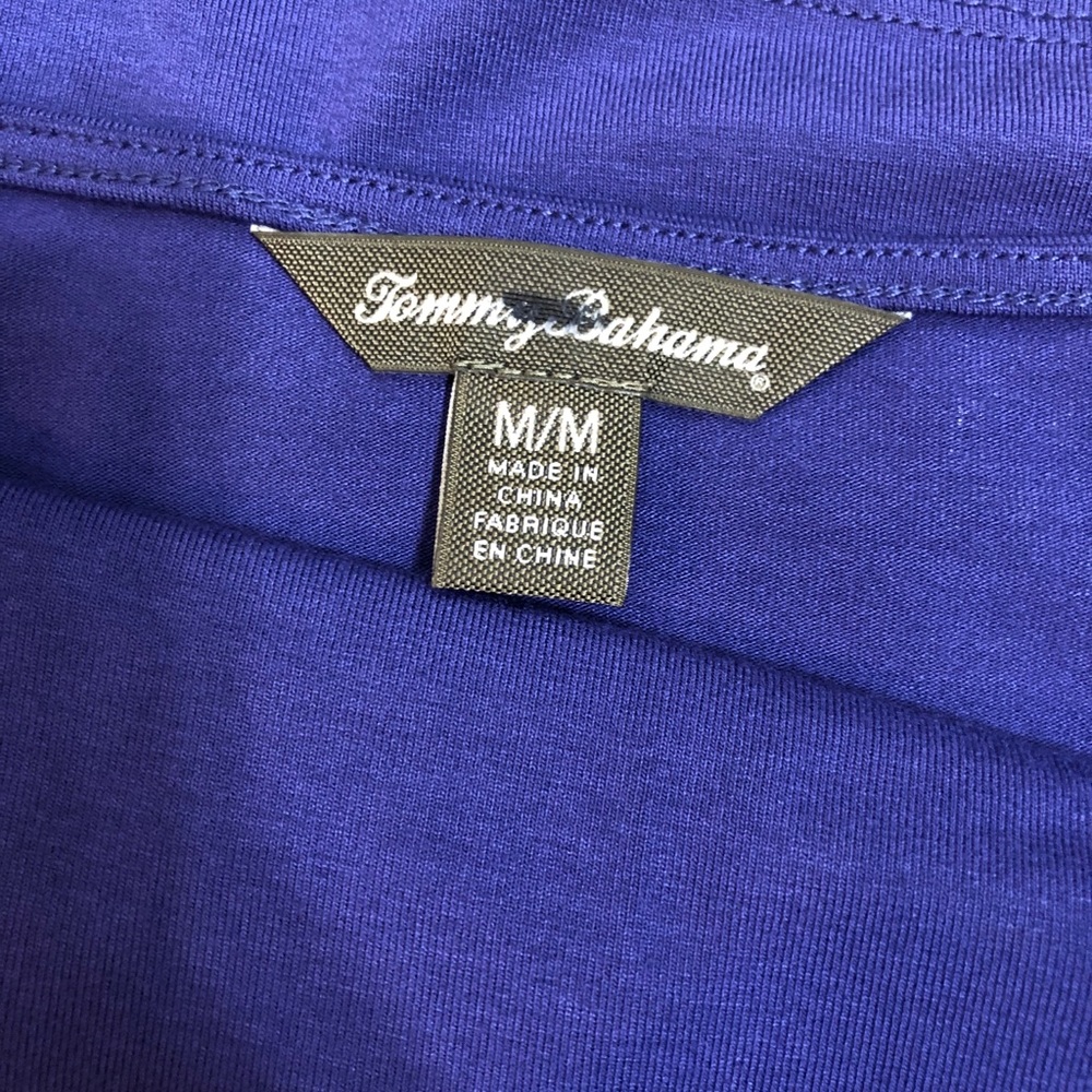 SOLD TOMMY BAHAMA Sz M Tambour Wrap Dress Purple - Picture 9 of 12